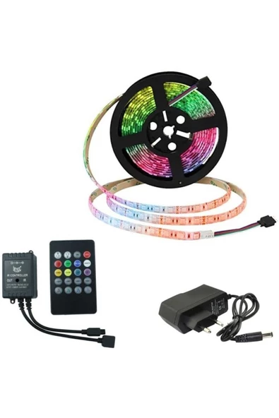 Pazariz Rgb Çok Renkli Müzik & Ses Duyarlı Şerit LED Işık, 5 m ürün görseli 1