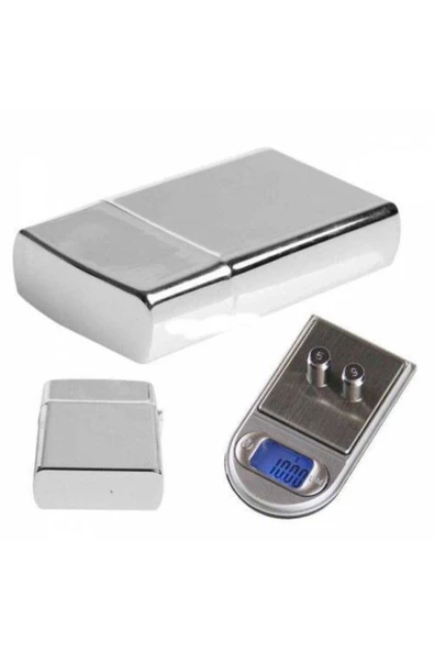 Pazariz Zippo Çakmak Şeklinde Hassas Cep Terazi 200 Gram Kapasite 0.01gram Hassasiyet Ultra Mini Küç ürün görseli 1