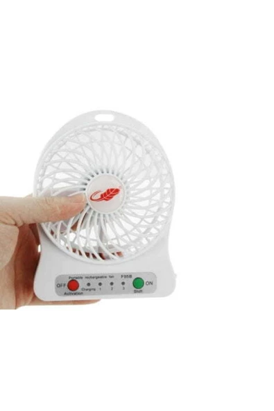 Pazariz Şarjlı Taşınabilir Mini Fan Vantilatör ürün görseli 1