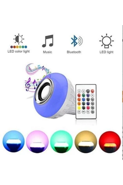 Pazariz Music Bulb Bluetooth Hoparlör Akıllı Led Ampul & ürün görseli 1
