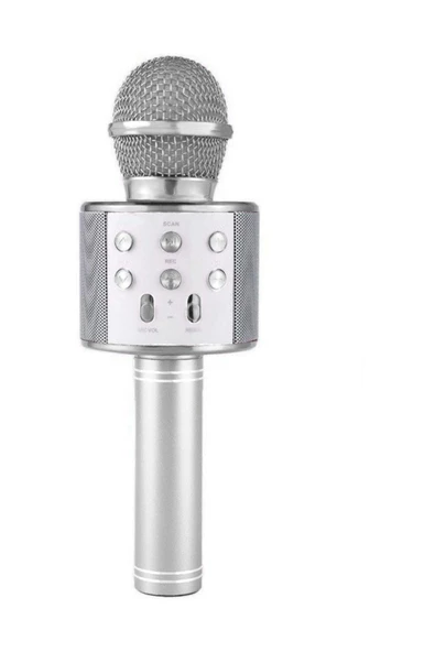 Pazariz Gri Karaoke Mikrofon ürün görseli 1