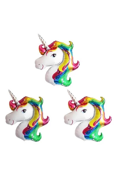 Pazariz Unicorn Dekoratif Folyo Balon 3 Adet ürün görseli 1