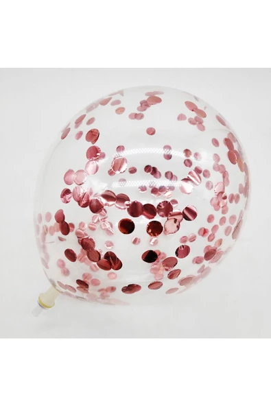 Pazariz Pazarız Konfetili Balon Pullu Şeffaf Balon Seti 30 Adet ürün görseli 1