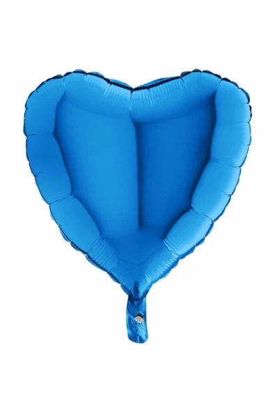 Pazariz Grabo Kalp Folyo Balon 18" 46 Cm Mavi ürün görseli 1