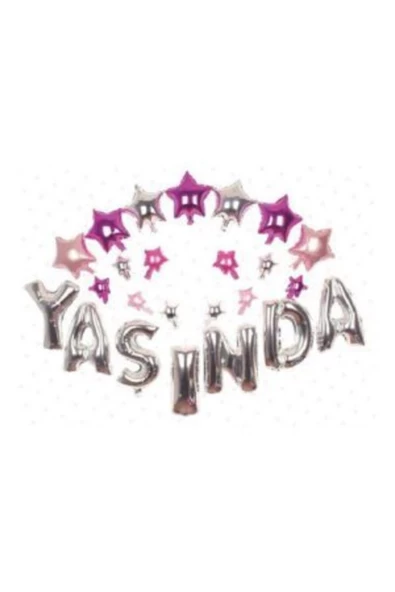 Pazariz Yaşında Gümüş-pembe Folyo Balon ürün görseli 1