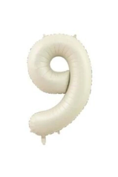 Pazariz Rakam Folyo Balon Krem Renk 9 (34 INÇ 76 CM) ürün görseli 1