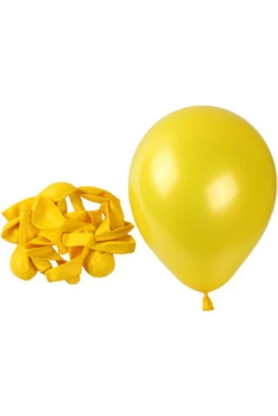 Pazariz 12 Inç Metalik Sarı Balon 10'lu ürün görseli 1