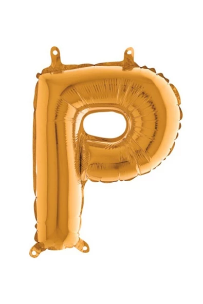 Pazariz P Harf Folyo Balon Gold 100 Cm ürün görseli 1