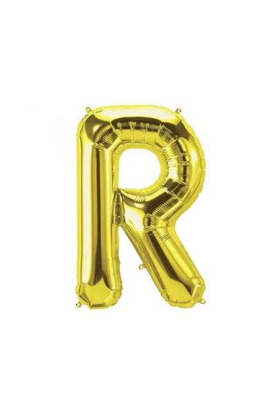 Pazariz R Harf Folyo Gold Renk Balon Küçük 35 Cm ürün görseli 1