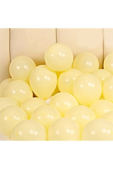Pazariz 12 Inç Standart Boy Makaron Balon 50 Adet Sarı ürün görseli 1