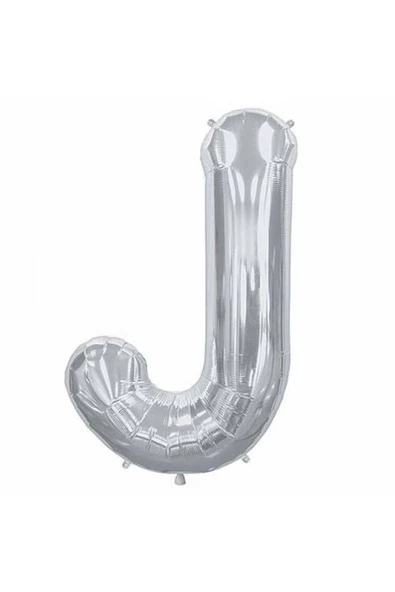 Pazariz J Harf Folyo Balon Gümüş 100 cm ürün görseli 1