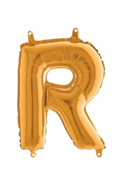 Pazariz R Harf Folyo Balon Gold 100 Cm ürün görseli 1