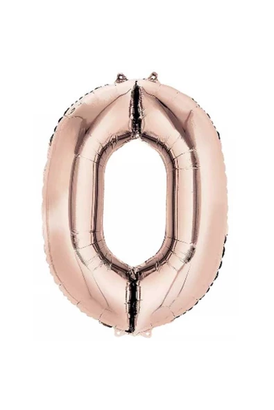 Pazariz 0 Rakam Rose Folyo Balon 76 Cm ürün görseli 1