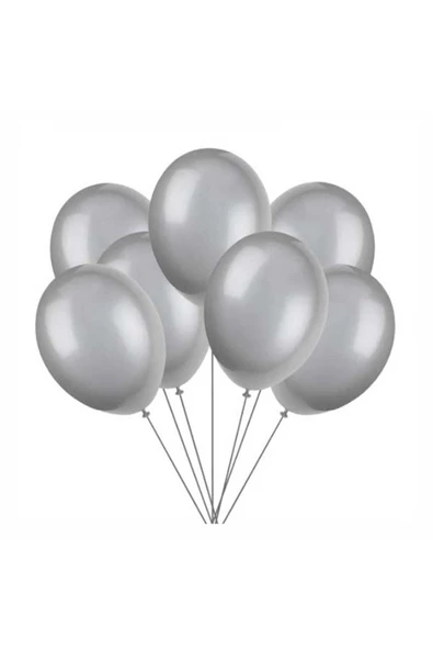 Pazariz Gümüş Balon Metalik 100 Adet ürün görseli 1