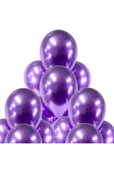 Pazariz Mor Krom Balon 50 Adet ürün görseli 1