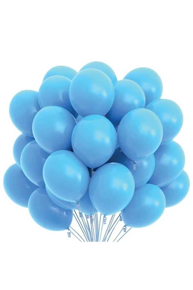 Pazariz Mavi Pastel Balon 100 Adet ürün görseli 1