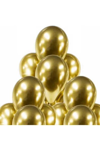 Pazariz Gold Renk Krom Balon 50 Adet ürün görseli 1