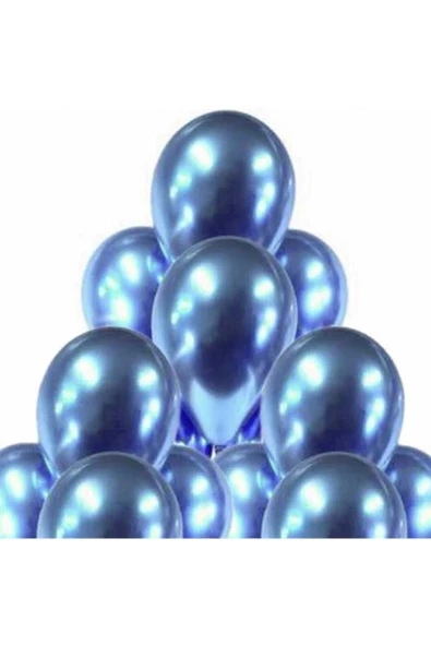 Pazariz Mavi Krom Balon 50 Adet ürün görseli 1