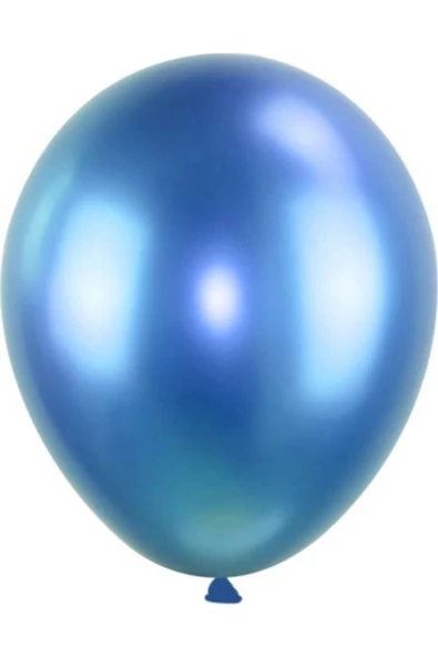 Pazariz Krom Balon Mavi 6 Adet Metalik Balon ürün görseli 1