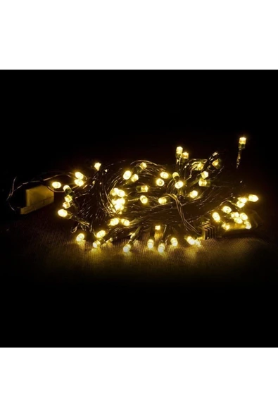 Pazariz 10 m Günışığı 100 Led Fişli Noel Parti Yılbaşı Ağaç Dekoratif Aydınlatma Lambası Animasyonlu Süsleme ürün görseli 1