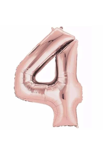 Pazariz 4 Rakam Rose Folyo Balon 76 Cm ürün görseli 1