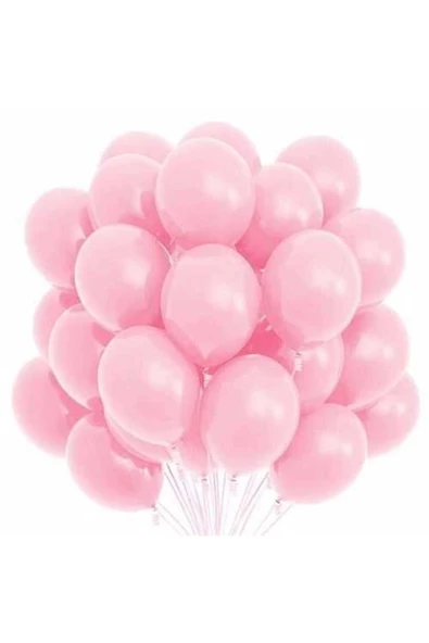 Pazariz Pembe Pastel Balon 100 Adet ürün görseli 1