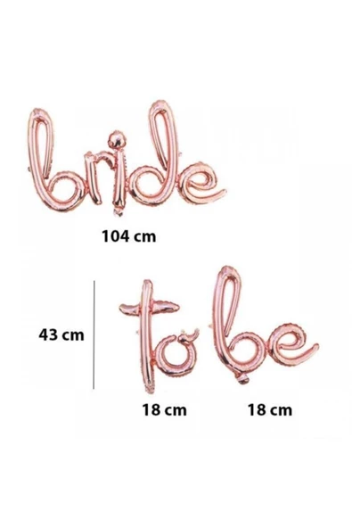 Pazariz Bride To Be Folyo Balon Rose Gold ürün görseli 1