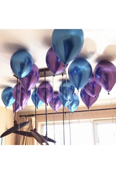 Pazariz Mor Krom Balon 50 Adet - Resim 2