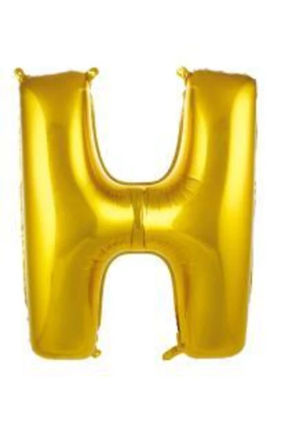 Pazariz 40 Inç 100 Cm Altın Folyo Harf Balon H ürün görseli 1