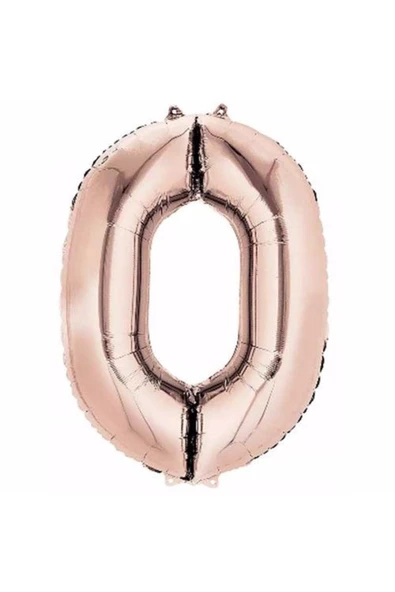 Pazariz 0 Rakam Rose Folyo Balon 100 Cm ürün görseli 1