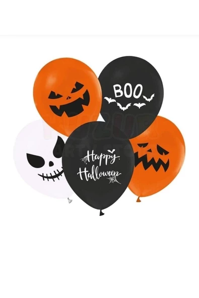 Pazariz Halloween Cadilar Bayrami Baskili Balon 8 Adet ürün görseli 1