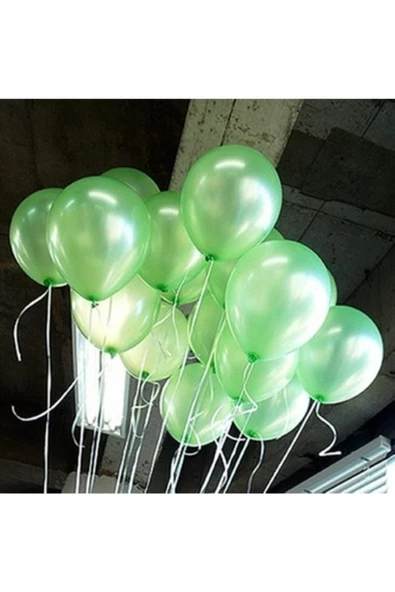 Pazariz 12 Inç Standart Boy Pastel Balon 10 Adet Açık Yeşil ürün görseli 1