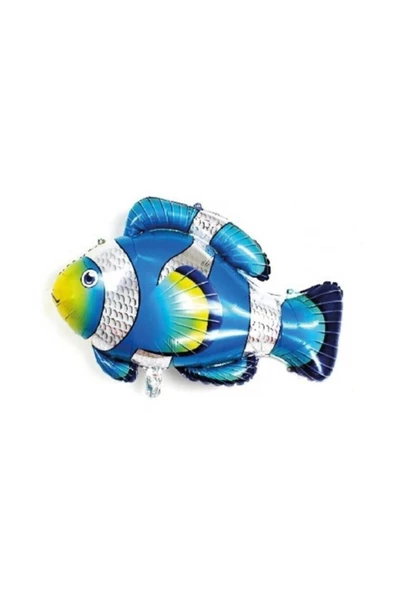 Pazariz Folyo Balon Doğum Günü Balonu Parti 90 X 71 cm Mavi Balık ürün görseli 1
