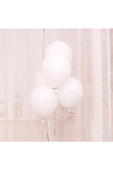 Pazariz 30 Adet Mat Beyaz Uçan Özellikli Balon ürün görseli 1