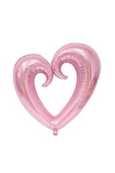 Pazariz Içi Boş Kalp Folyo Balon Pembe40 Inç 90 Cm ürün görseli 1