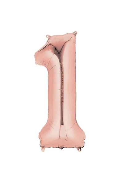 Pazariz 1 Rakam Rose Folyo Balon 76 Cm ürün görseli 1