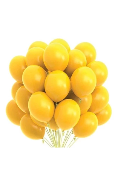 Pazariz 12 Inç Standart Boy Balon 20 Adet Hardal ürün görseli 1