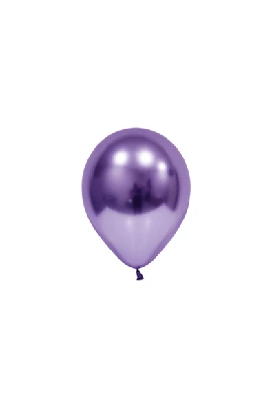 Pazariz 5 Inç Küçük Boy Krom Balon 10 Adet Violet ürün görseli 1