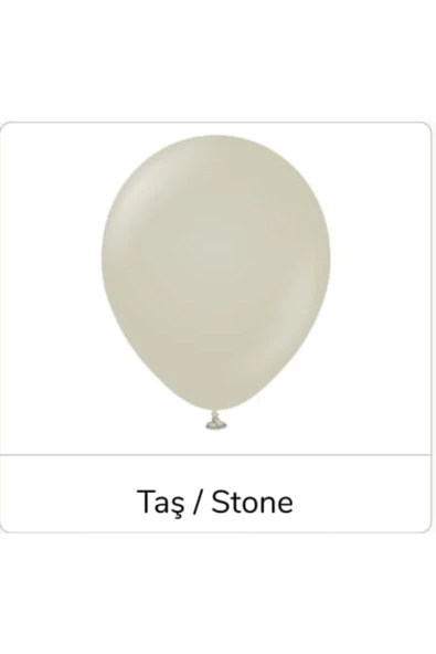 Pazariz 12" Retro Balon Taş Rengi 20 Adet ürün görseli 1