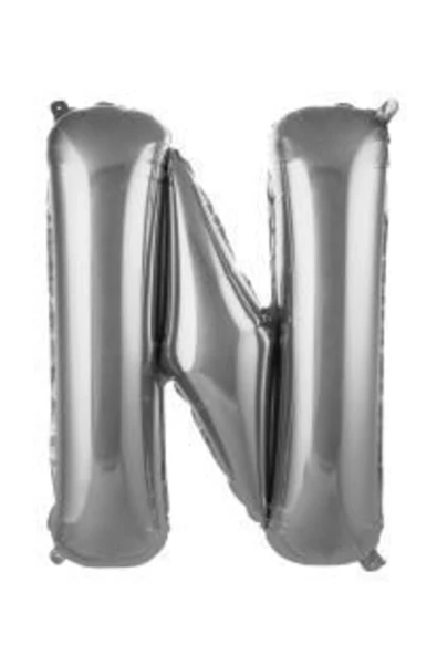 Pazariz 34 Inç 76 Cm Gümüş Folyo Harf Balon N ürün görseli 1