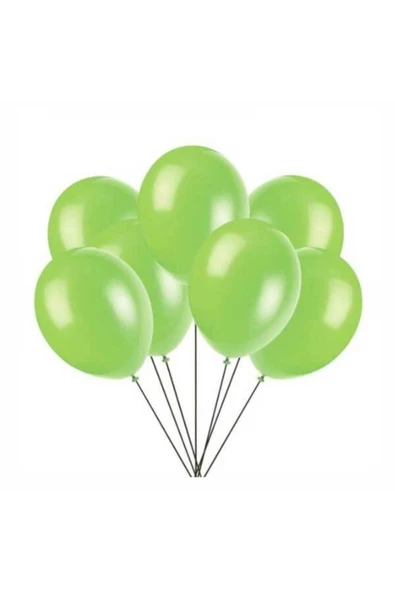 Pazariz Açık Yeşil Metalik Balon 20 Adet ürün görseli 1