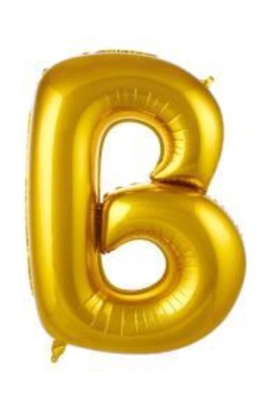 Pazariz 34 Inç 76 Cm Altın Folyo Harf Balon B ürün görseli 1