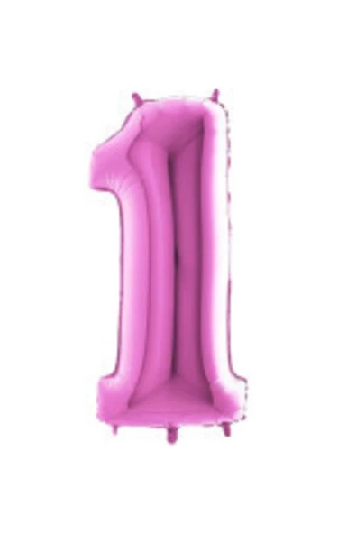 Pazariz 1 Rakam Pembe Folyo Balon 100 Cm ürün görseli 1