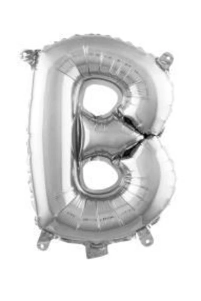 Pazariz 16 Inç 35 Cm Gümüş Folyo Harf Balon B ürün görseli 1