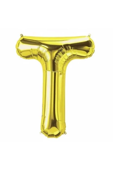 Pazariz T Harf Folyo Balon Gold 100 Cm ürün görseli 1