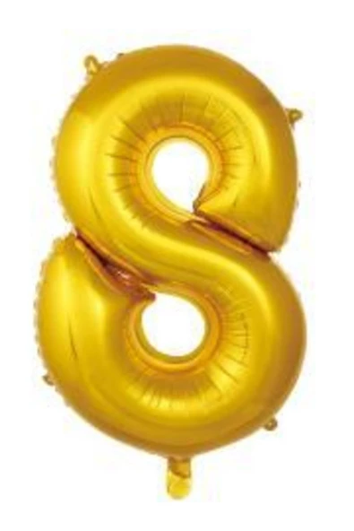 Pazariz 16 Inç 35 Cm Altın Rakam Folyo Balon 8 ürün görseli 1