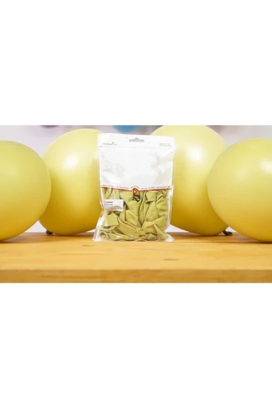 Pazariz 12 Inç Standart Boy Retro Balon 10 Adet Zeytin ürün görseli 1