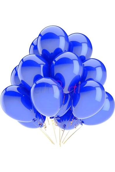 Pazariz Metalik Mavi Latex Balon (50 Adet) ürün görseli 1