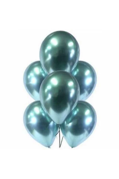 Pazariz Su Yeşil Renk Krom Balon 10 Adet ürün görseli 1