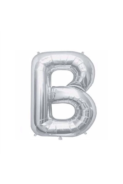 Pazariz B Harf Folyo Gümüş Balon Küçük 35 Cm ürün görseli 1